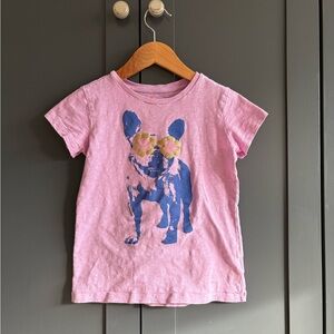 Crewcuts Purple Tee with Blue Dog Graphic
